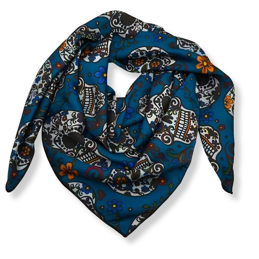 5501 Wild Rag Silk Scarf 36'', Western Cowboy Bandana Square Silky Wild